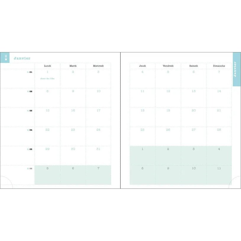 Agenda 2027 EXACOMPTA Lady 18 - 15 x 17 cm - 1 semaine + notes - Orientation horizontale - Eden or - 3660942091220