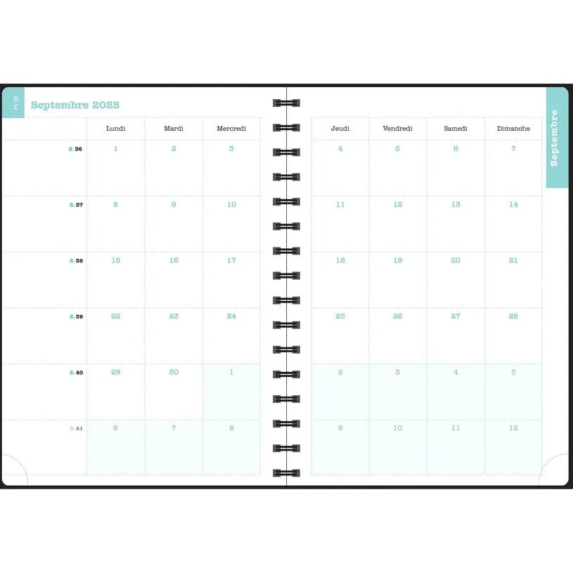 Agenda 2027 EXACOMPTA Lady 20S - 15 x 21 cm - 1 semaine + notes - Orientation horizontale - Iris iridescent - 3660942092142