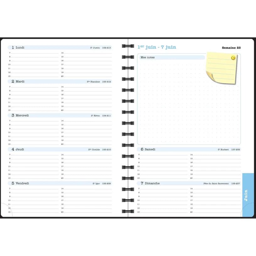 Agenda 2027 EXACOMPTA Lady 20S - 15 x 21 cm - 1 semaine + notes - Orientation horizontale - Iris iridescent - 3660942092142