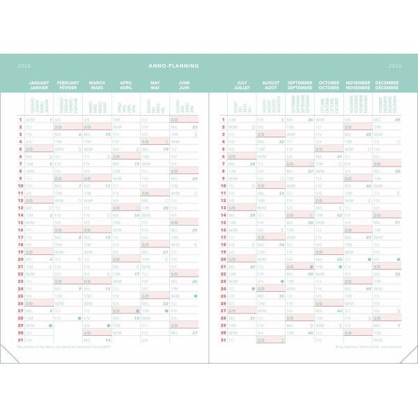 Agenda 2027 QUO VADIS Affaires Color - 10 x 15 cm - 1 semaine sur 2 pages - Orientation verticale - Andréa brun - 3371010544325
