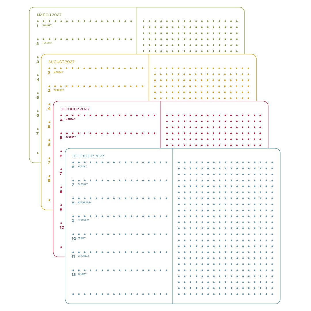 Agenda Colourful Seasons Edition 2027 LEUCHTTURM1917, Anglais - A5 - Hardcover - Yellow - 4070292003559