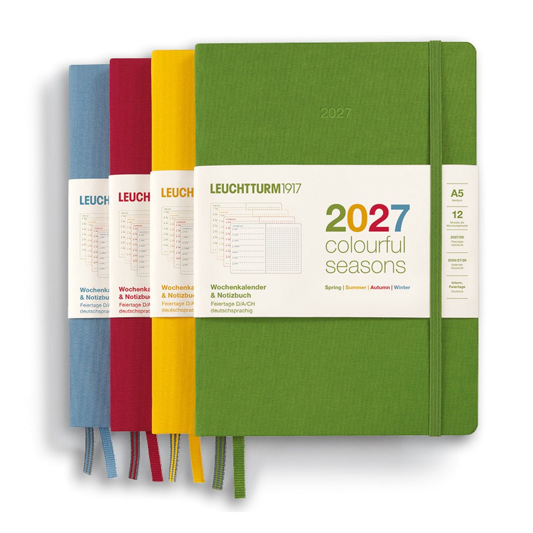 Agenda Colourful Seasons Edition 2027 LEUCHTTURM1917, Anglais - A5 - Hardcover - Yellow - 4070292003559