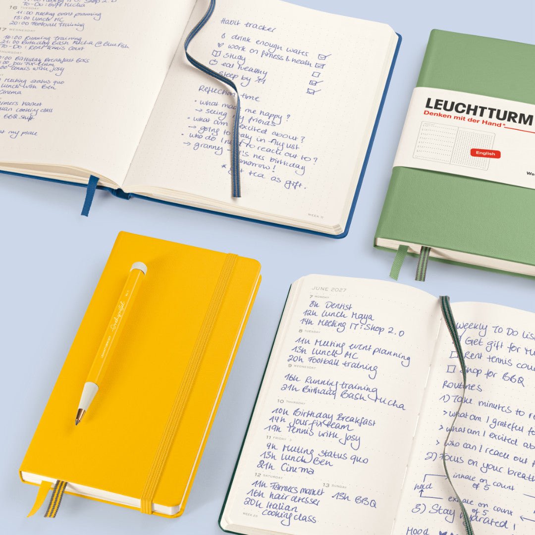 Agenda Semainier & Note Pointillé 2027 LEUCHTTURM1917, Anglais - A5 - Hardcover - Cherry - 4070292002453
