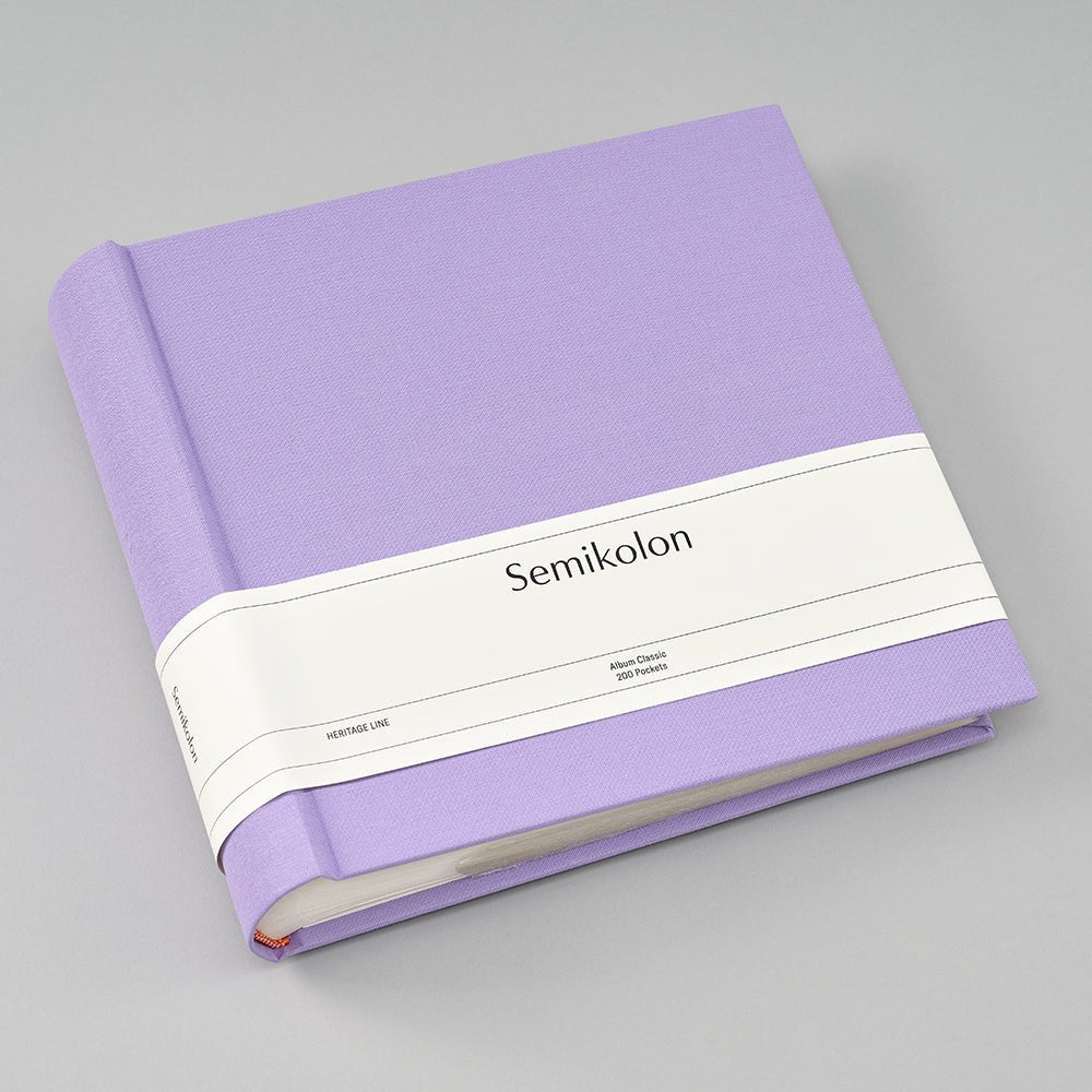 Album photo SEMIKOLON Classic Pocket - 23 x 22 cm - 200 pochettes - Lilac Silk - 
