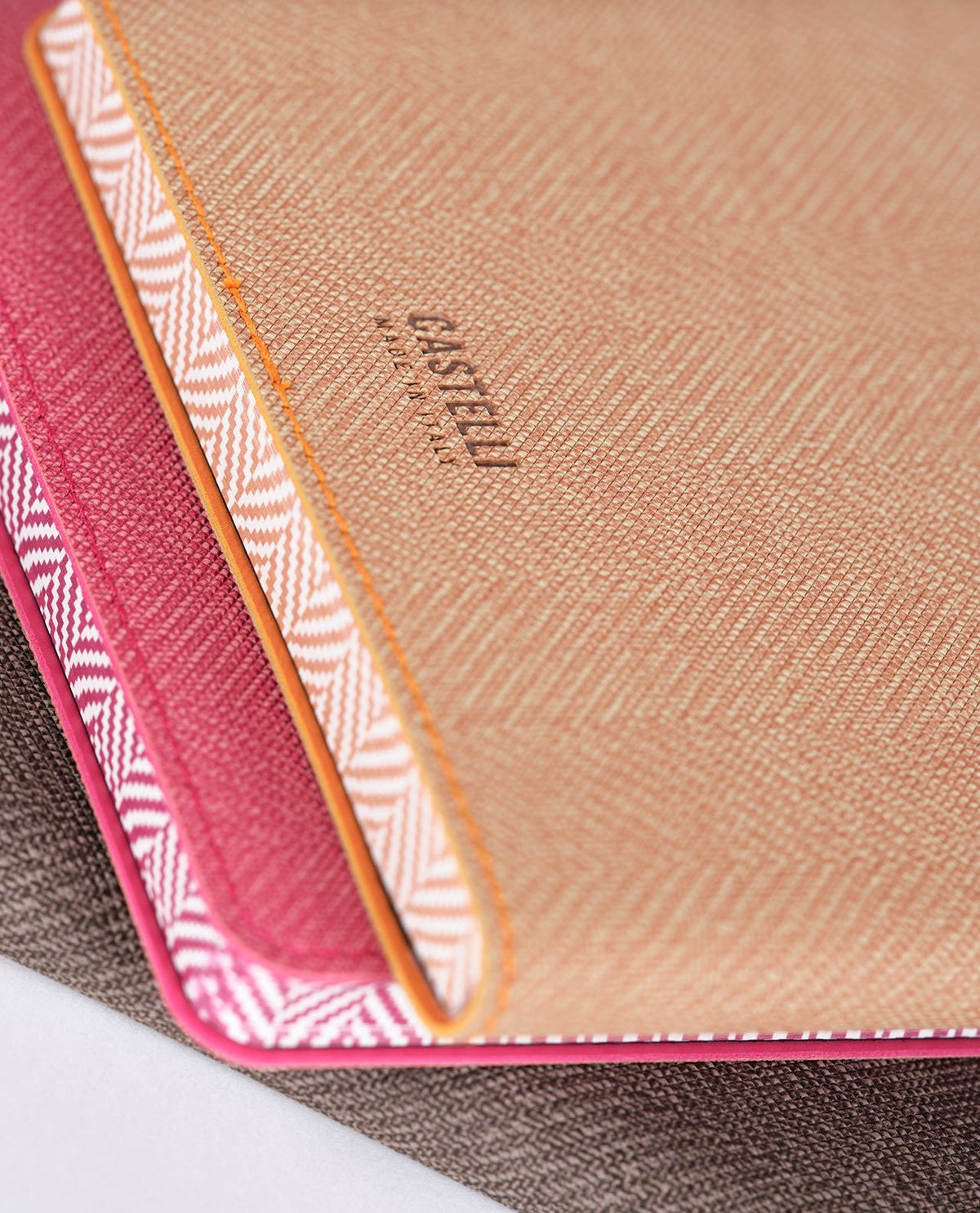 Carnet CASTELLI MILANO Harris - 9 x 14 cm - Softcover - Ligné - Salmon - 8056149955628