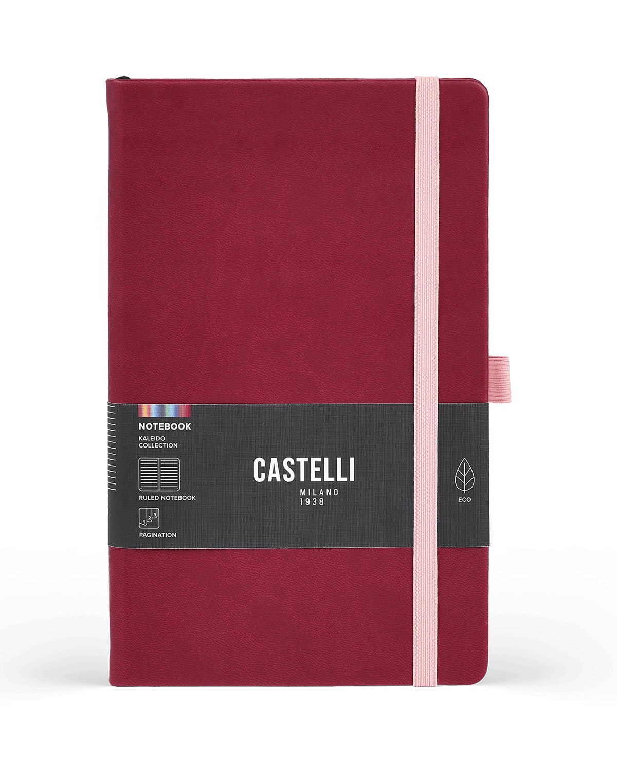 Carnet CASTELLI MILANO Kaleido - 19 x 25 cm - Hardcover - Ligné - Ruby - 8056149953945