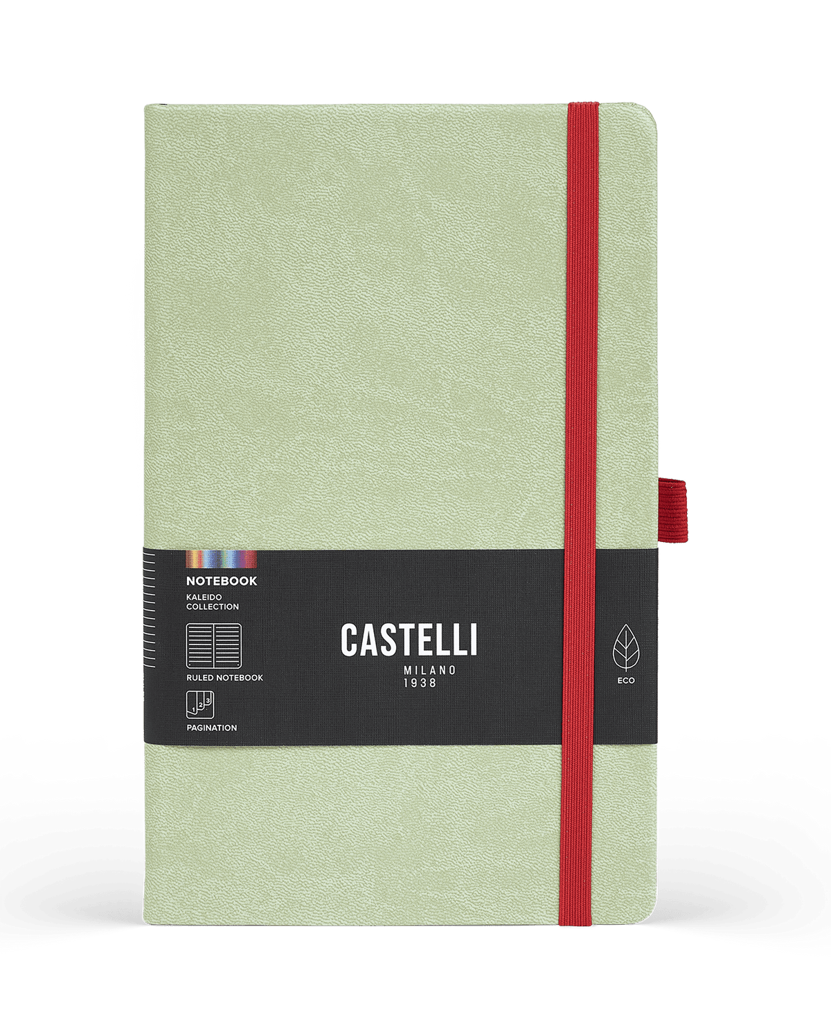 Carnet CASTELLI MILANO Kaleido - 19 x 25 cm - Hardcover - Ligné - Sage - 8056149953914