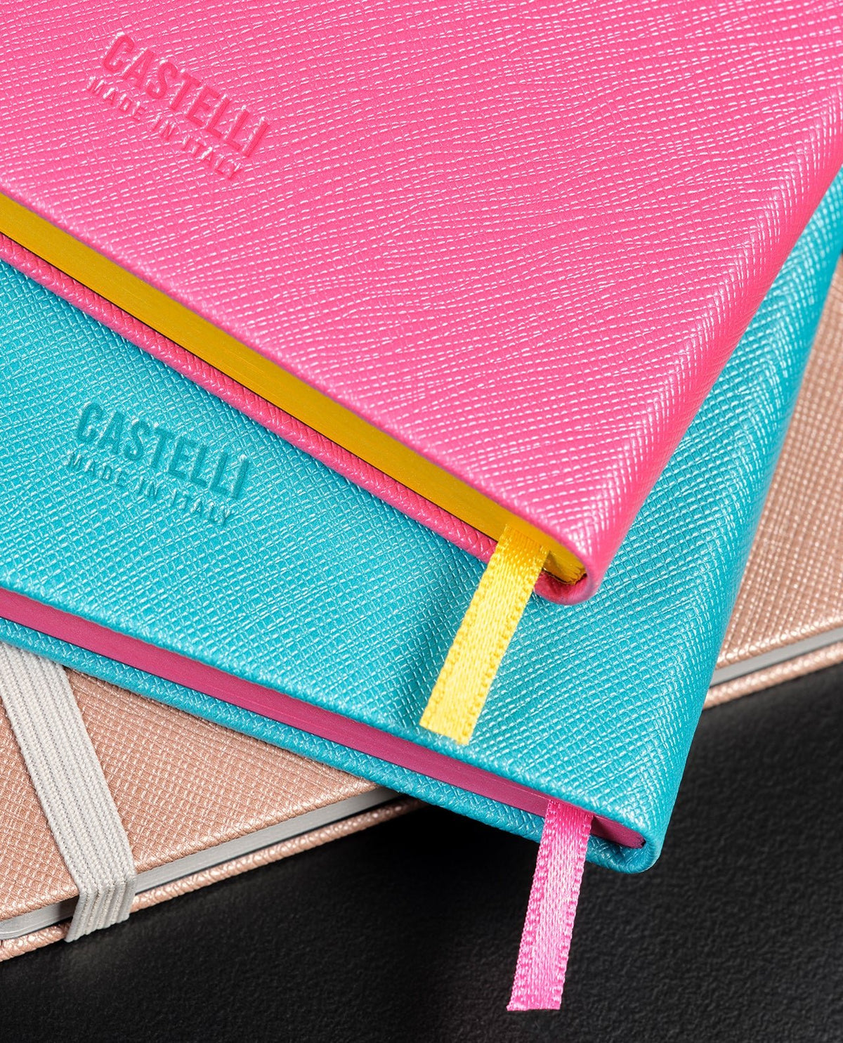 Carnet CASTELLI MILANO Shell - 13 x 21 cm - Hardcover - Ligné - Turquoise - 8056149956434