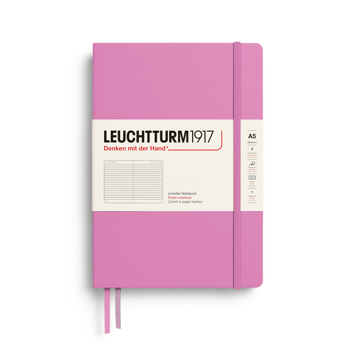 Carnet LEUCHTTURM1917 Classic - A5 - Hardcover - Ligné - Bubblegum - 4070292008202