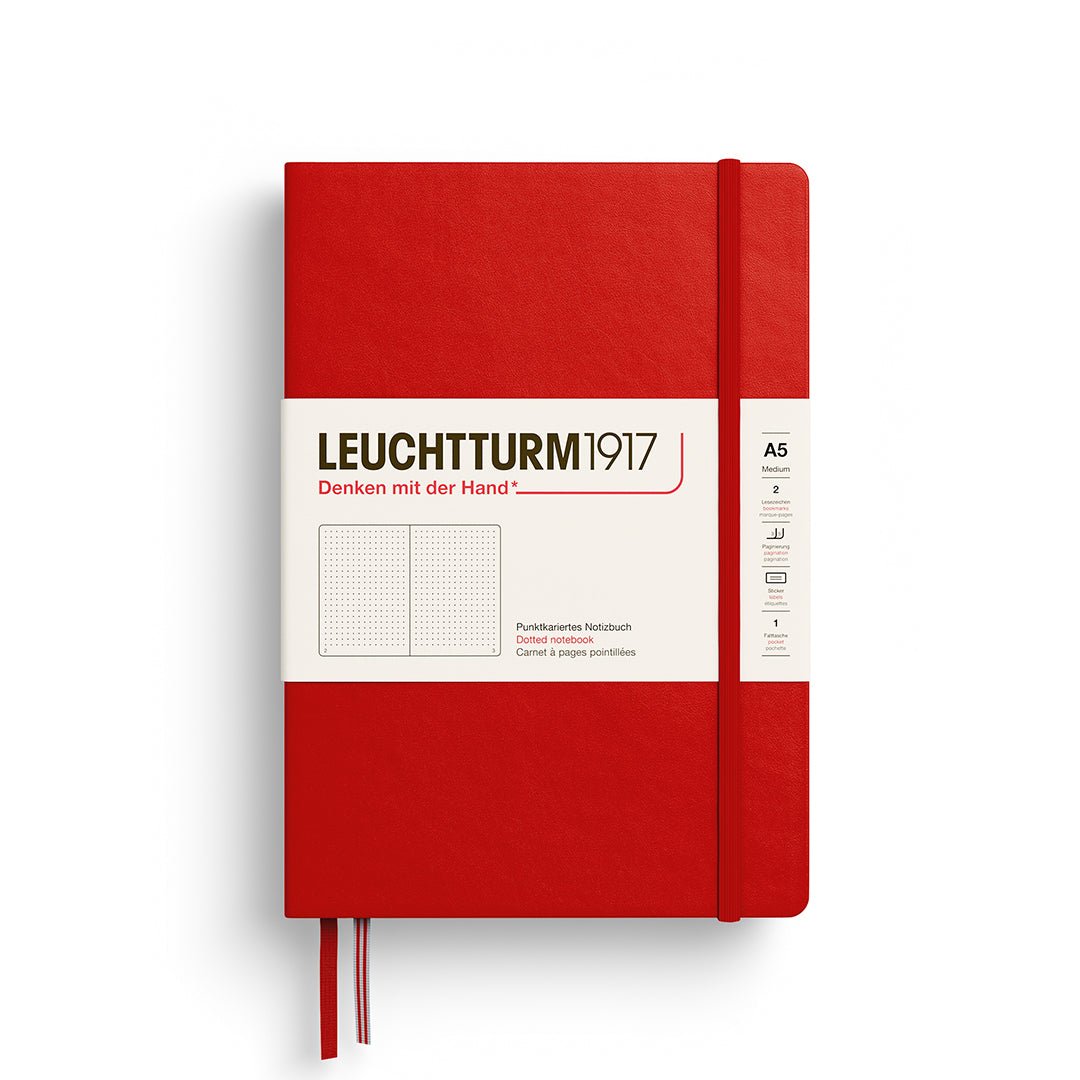 Carnet LEUCHTTURM1917 Classic - A5 - Hardcover - Pointillé - Cherry - 