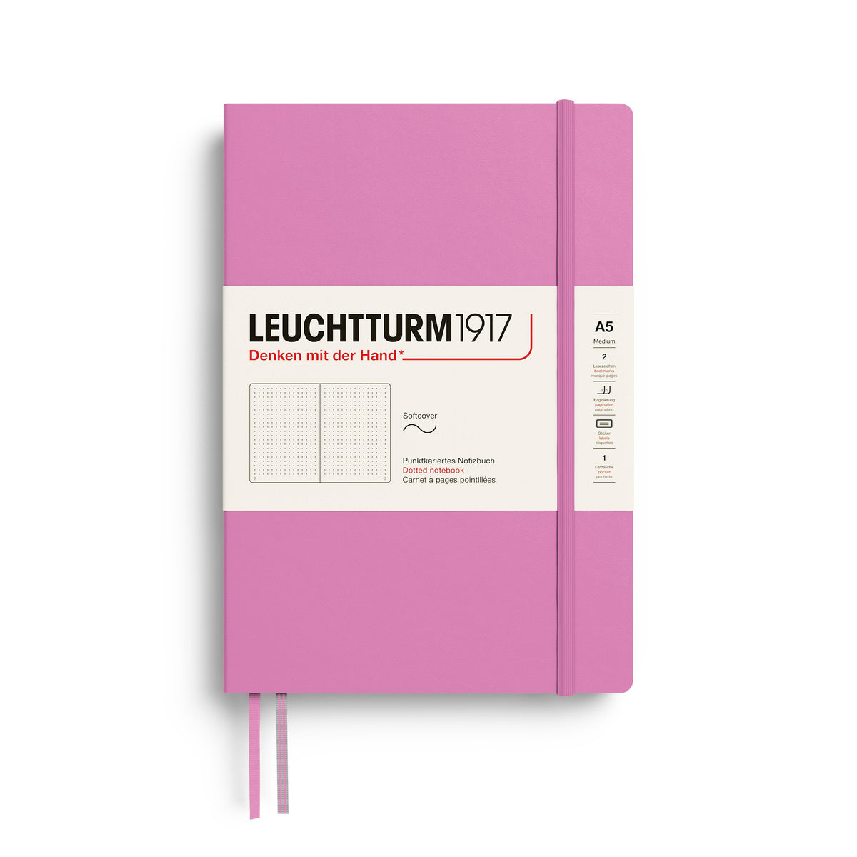 Carnet LEUCHTTURM1917 Classic - A5 - Softcover - Pointillé - Bubblegum - 4070292008356