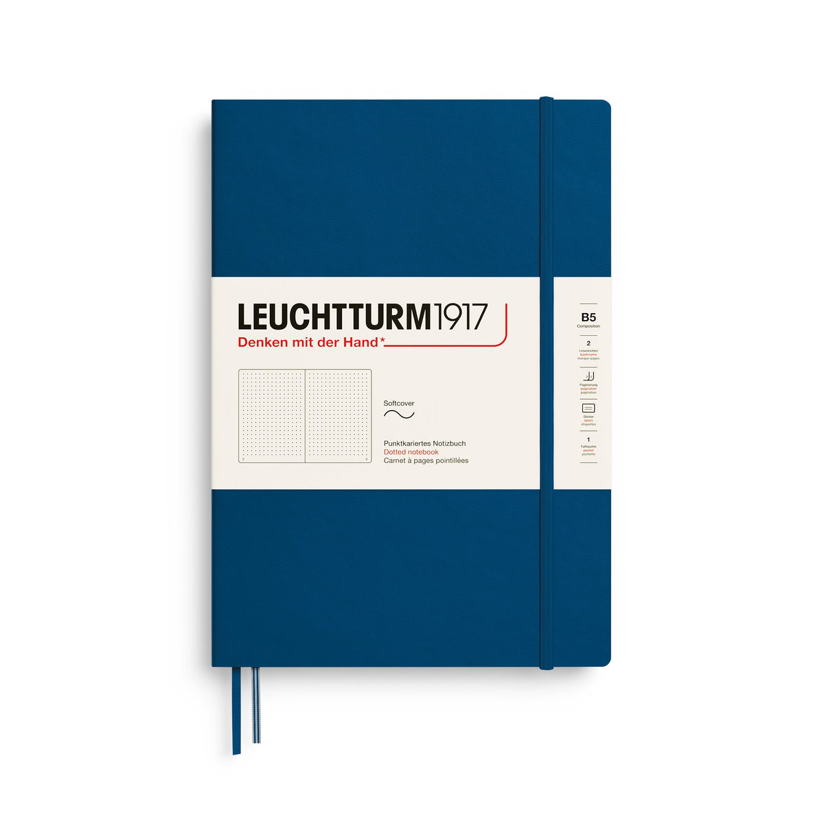 Carnet LEUCHTTURM1917 Classic - B5 - Softcover - Pointillé - Indigo - 