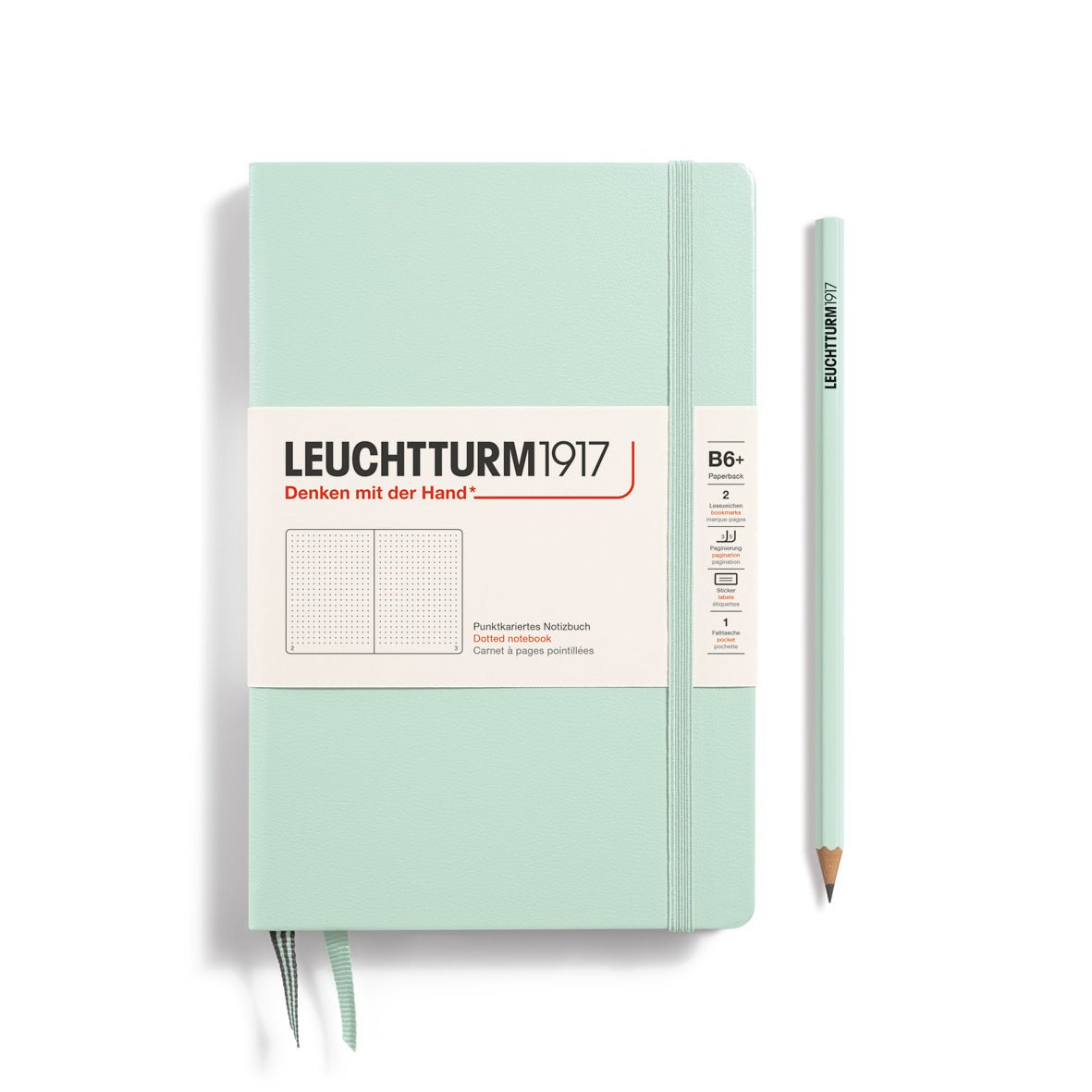 Carnet LEUCHTTURM1917 Classic - B6+ - Hardcover - Pointillé - Mint Green - 4004117647796