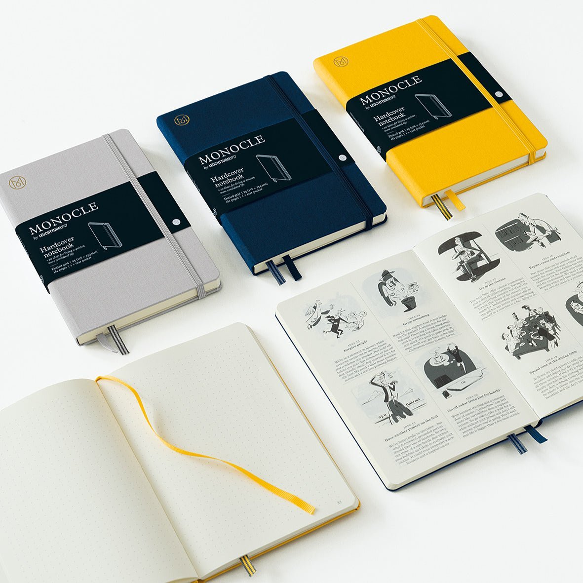 Carnet Monocle by LEUCHTTURM1917 - A6 - Hardcover - Pointillé - Yellow - 