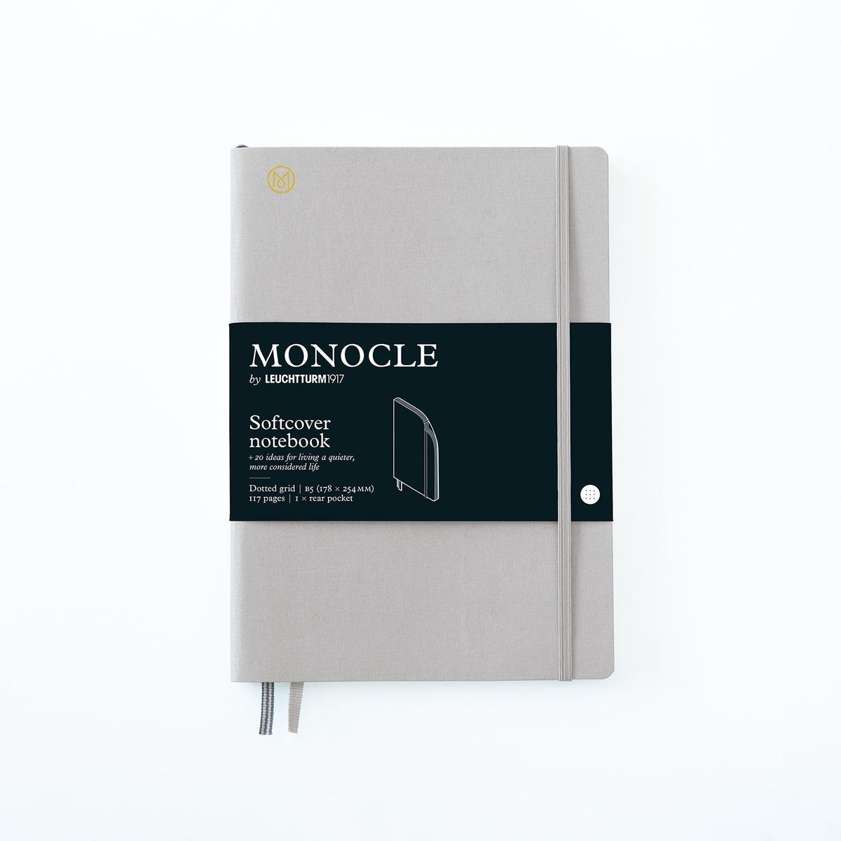 Carnet Monocle by LEUCHTTURM1917 - B5 - Softcover - Pointillé - Light Grey - 4004117587658