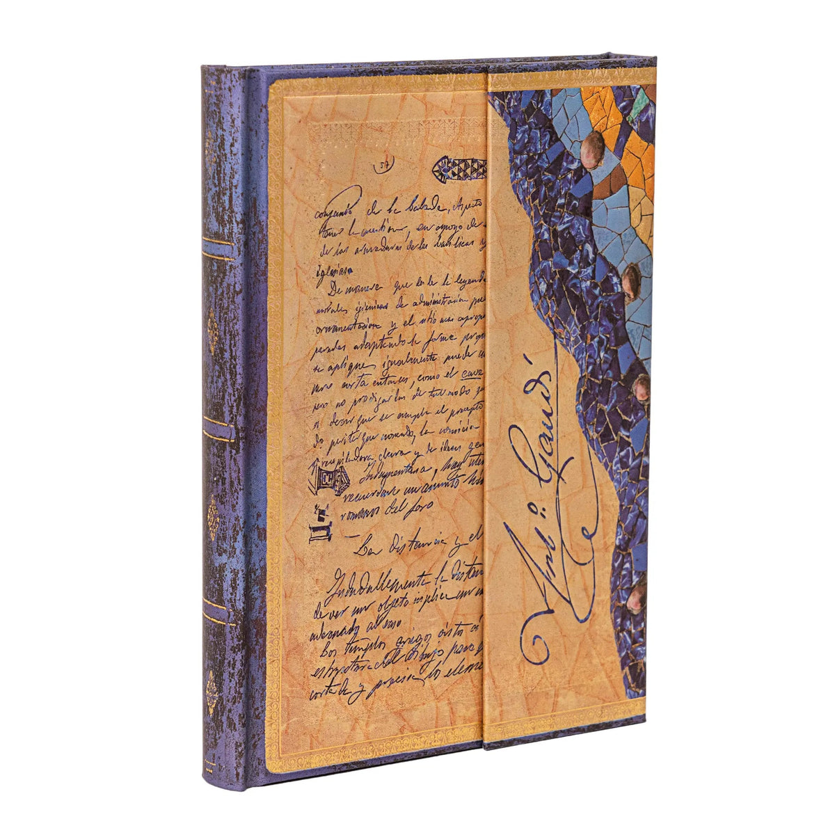 Carnet PAPERBLANKS Gaudi, Le Manuscrit de Reus - Midi Rigide 144p - Ligné - Illustré - 9781439797808