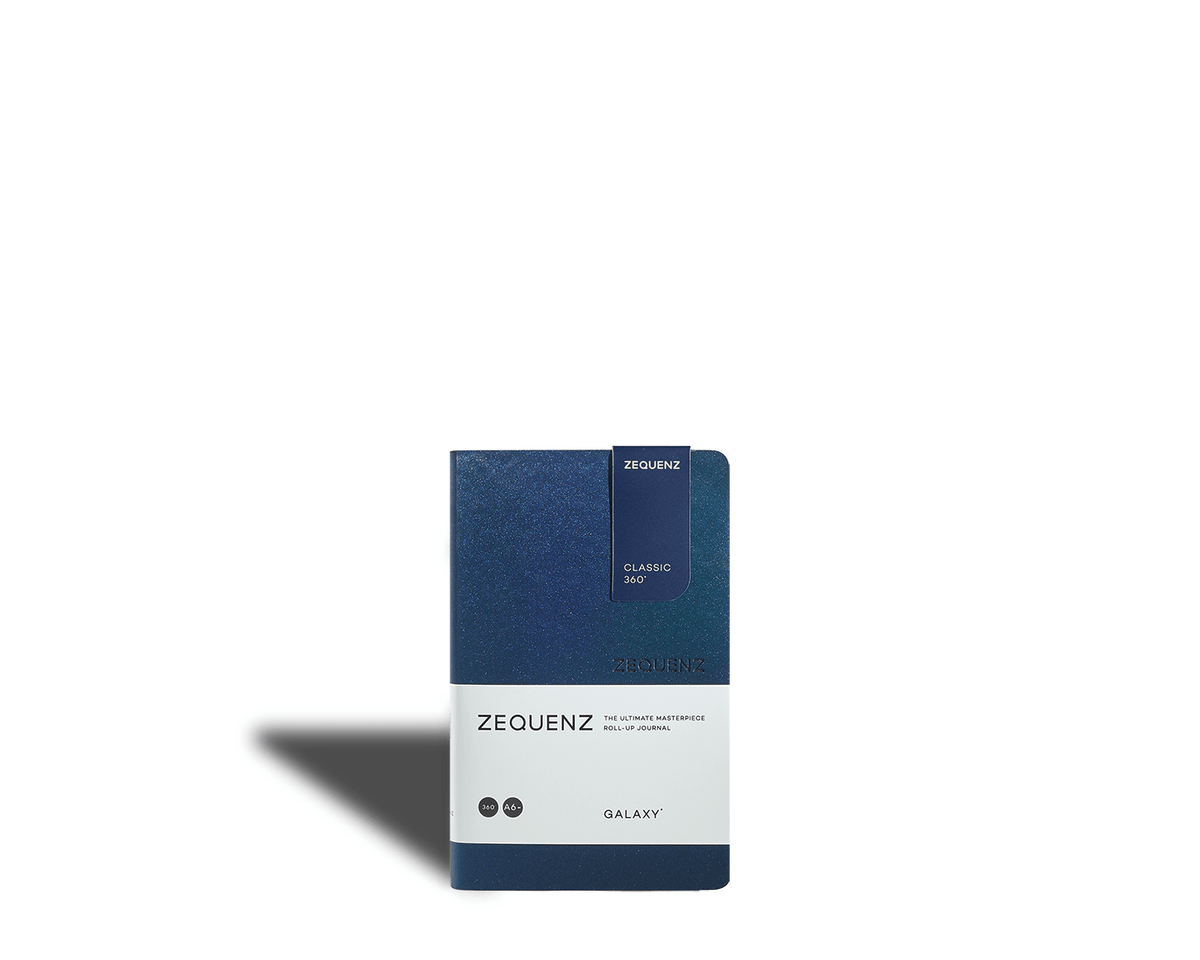 Carnet ZEQUENZ Galaxy - A6 - Ligné - Space Blue - 
