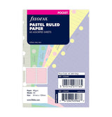 Recharge FILOFAX - Pocket - Feuilles de notes lignées (assortiment pastel)