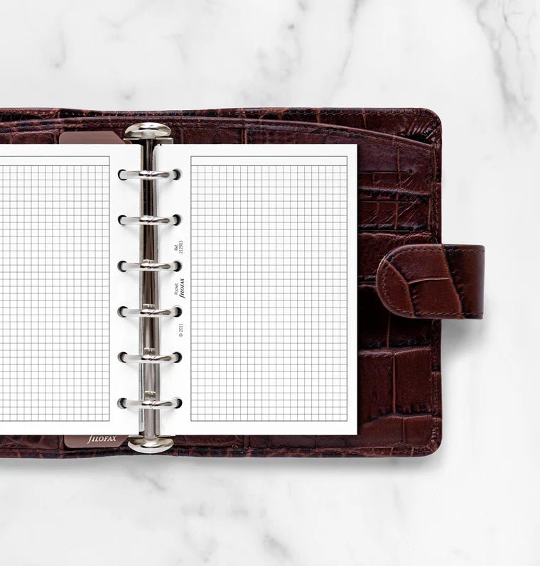 Feuilles de notes quadrillées FILOFAX - Blanc - Pocket - Pocket - Quadrillé - 5015142600082