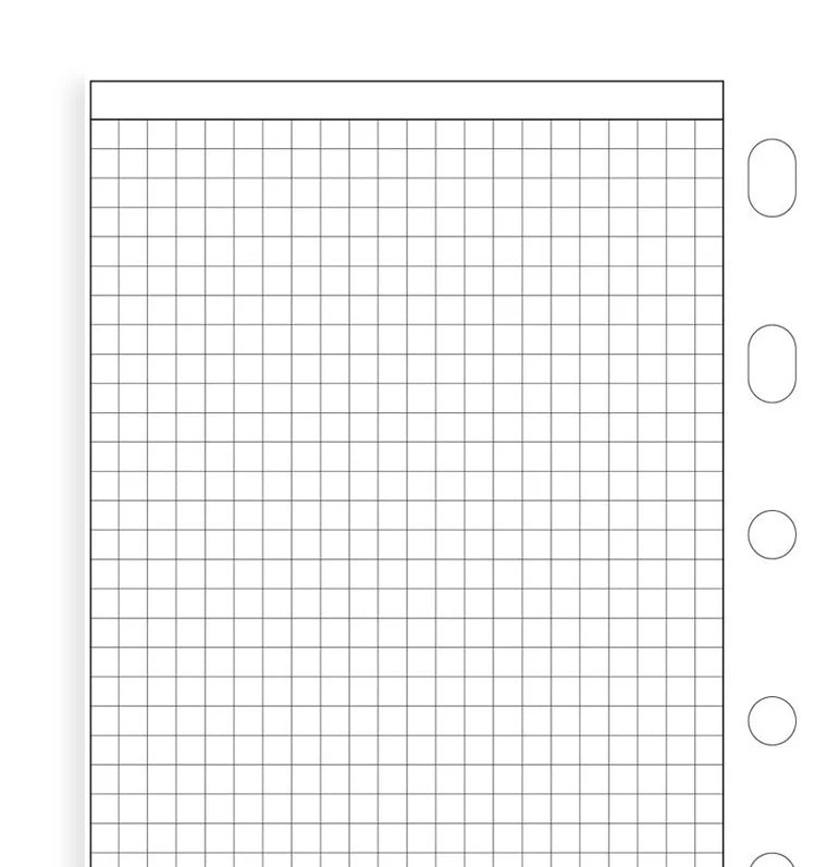 Feuilles de notes quadrillées FILOFAX - Blanc - Pocket - Pocket - Quadrillé - 5015142600082
