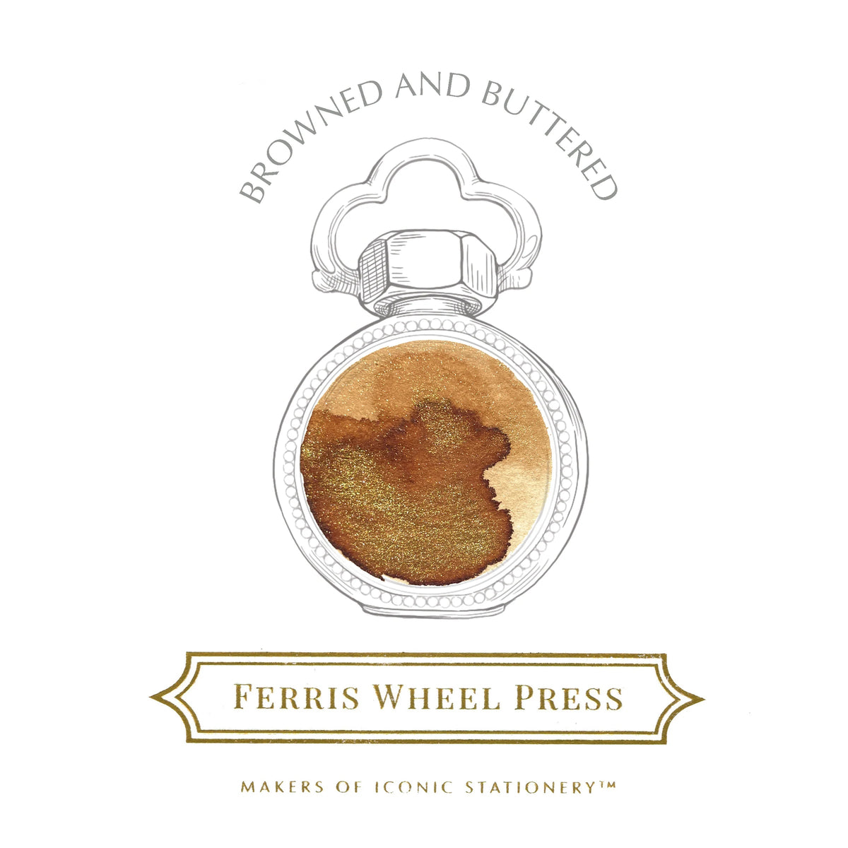 Flacon d'encre FERRIS WHEEL PRESS - Everyday Ink - Browned and Buttered (38ml) - 