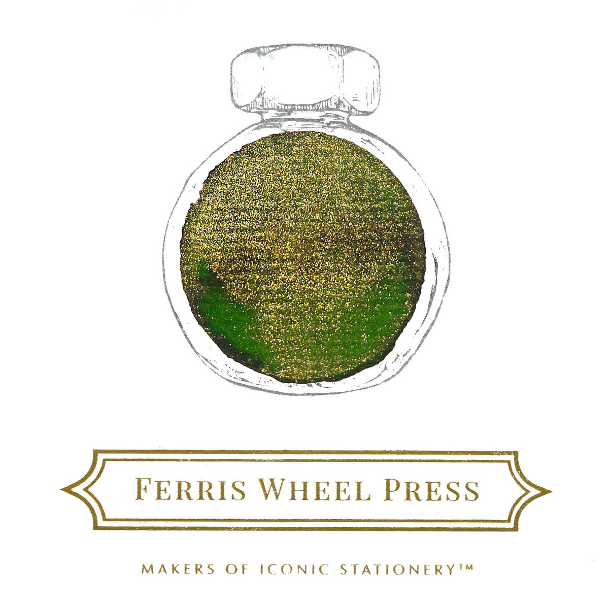 Flacon d'encre FERRIS WHEEL PRESS - Everyday Ink | Curious Collaborations Series | Fête Chinoise - Sunlit Jade (38ml) - 