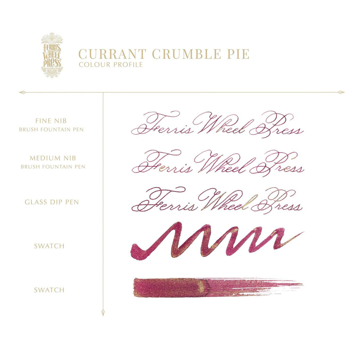 Flacon d'encre FERRIS WHEEL PRESS - Everyday Ink - Currant Crumble Pie (38ml) - 