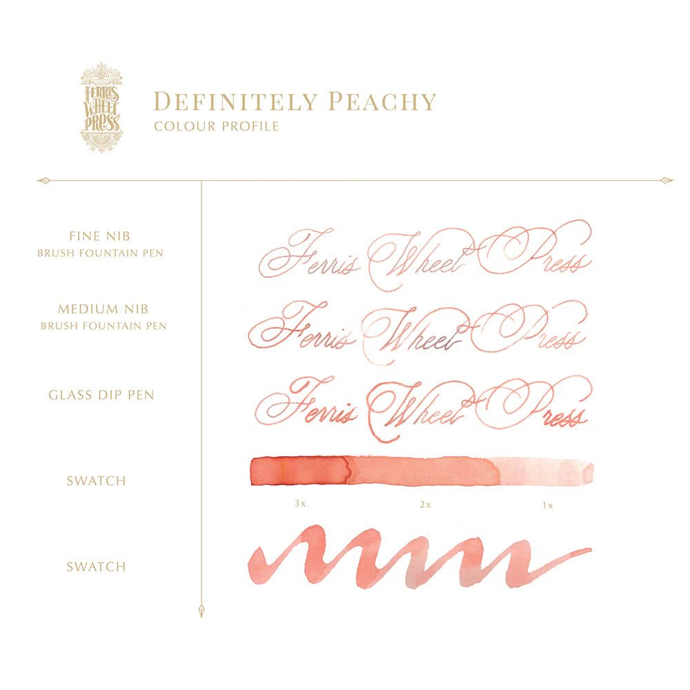 Flacon d'encre FERRIS WHEEL PRESS - Everyday Ink - Definitely Peachy (38ml) - 850025001571