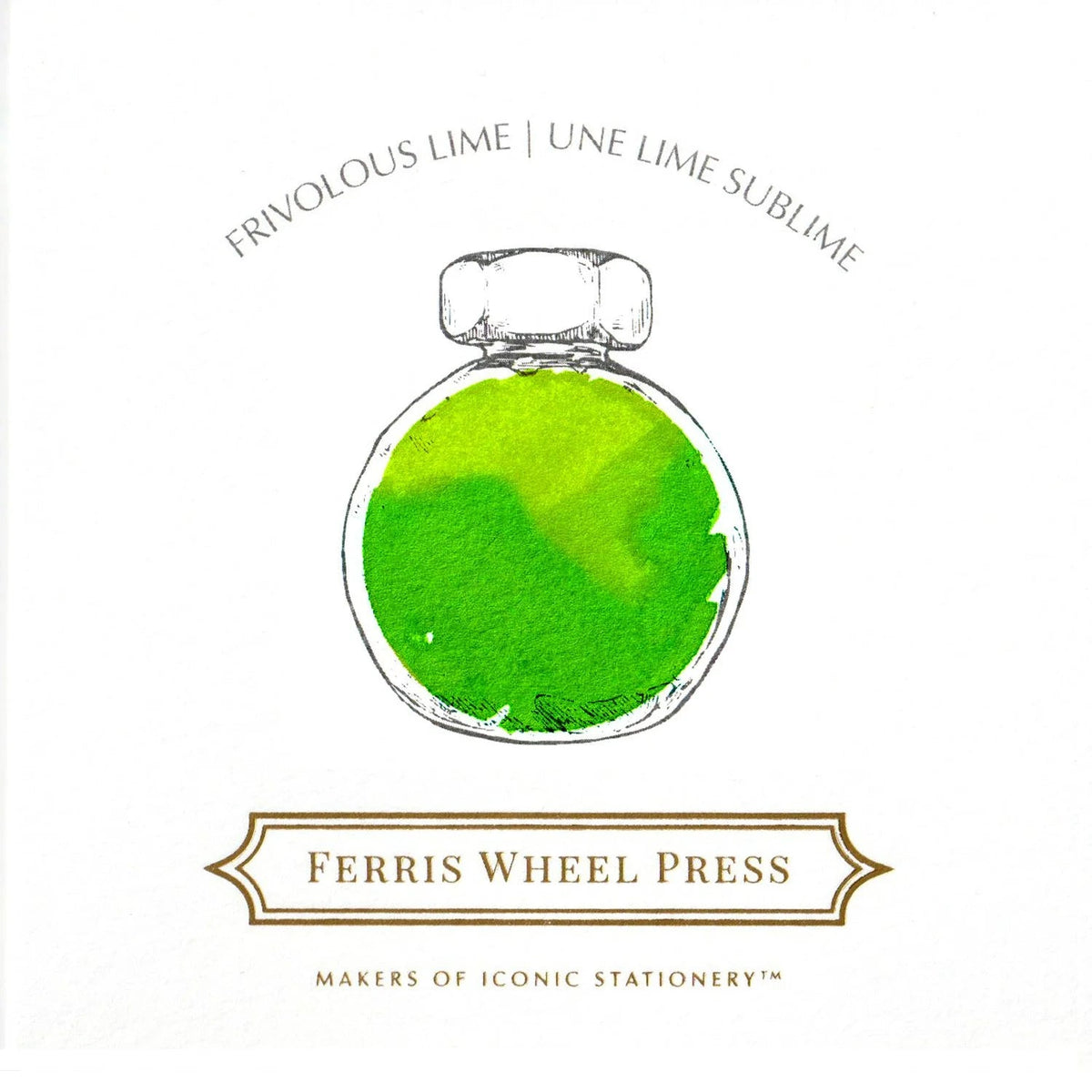 Flacon d'encre FERRIS WHEEL PRESS - Everyday Ink - Frivolous Lime (38ml) - 850025001564
