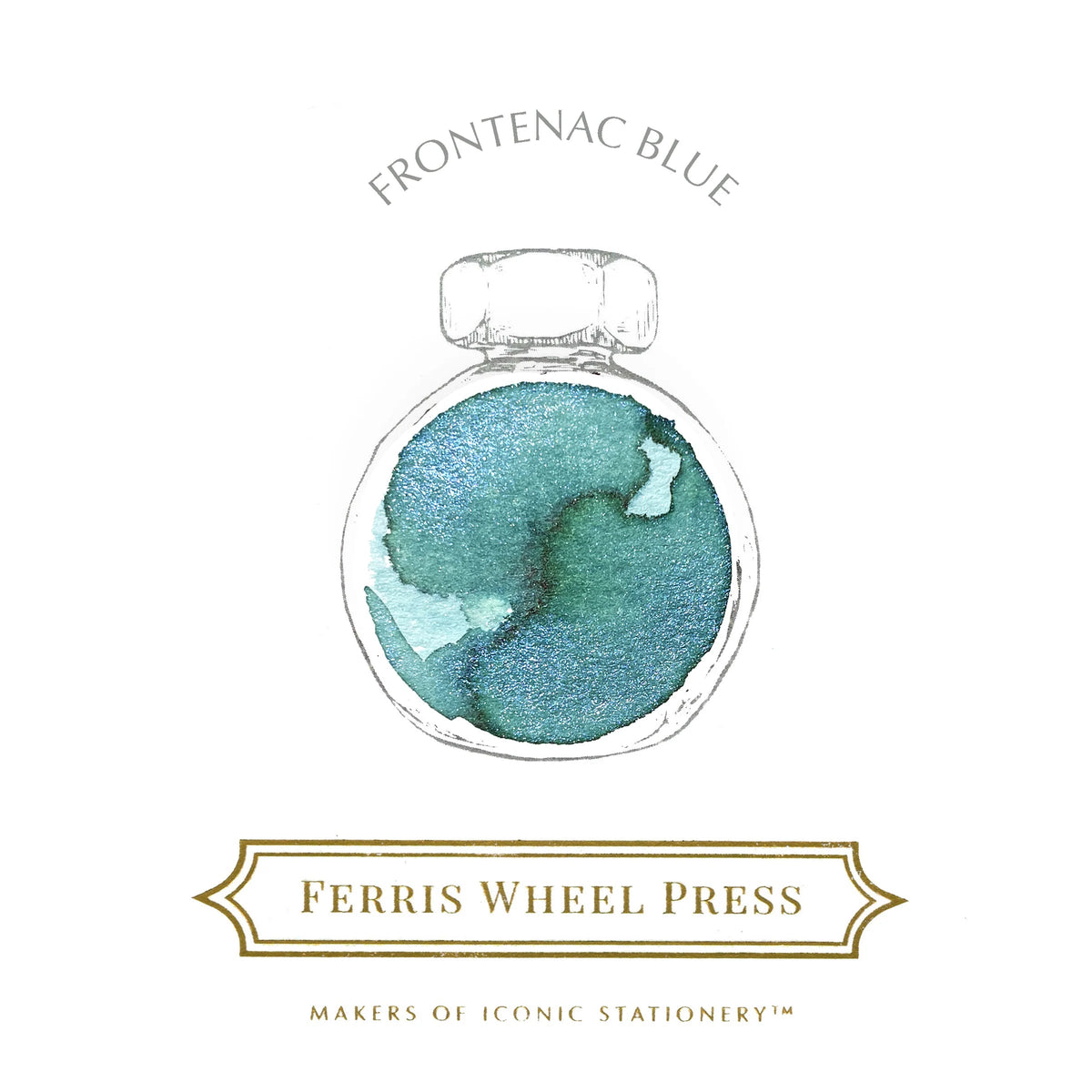 Flacon d'encre FERRIS WHEEL PRESS - Everyday Ink - Frontenac Blue (38ml) - 818351002730