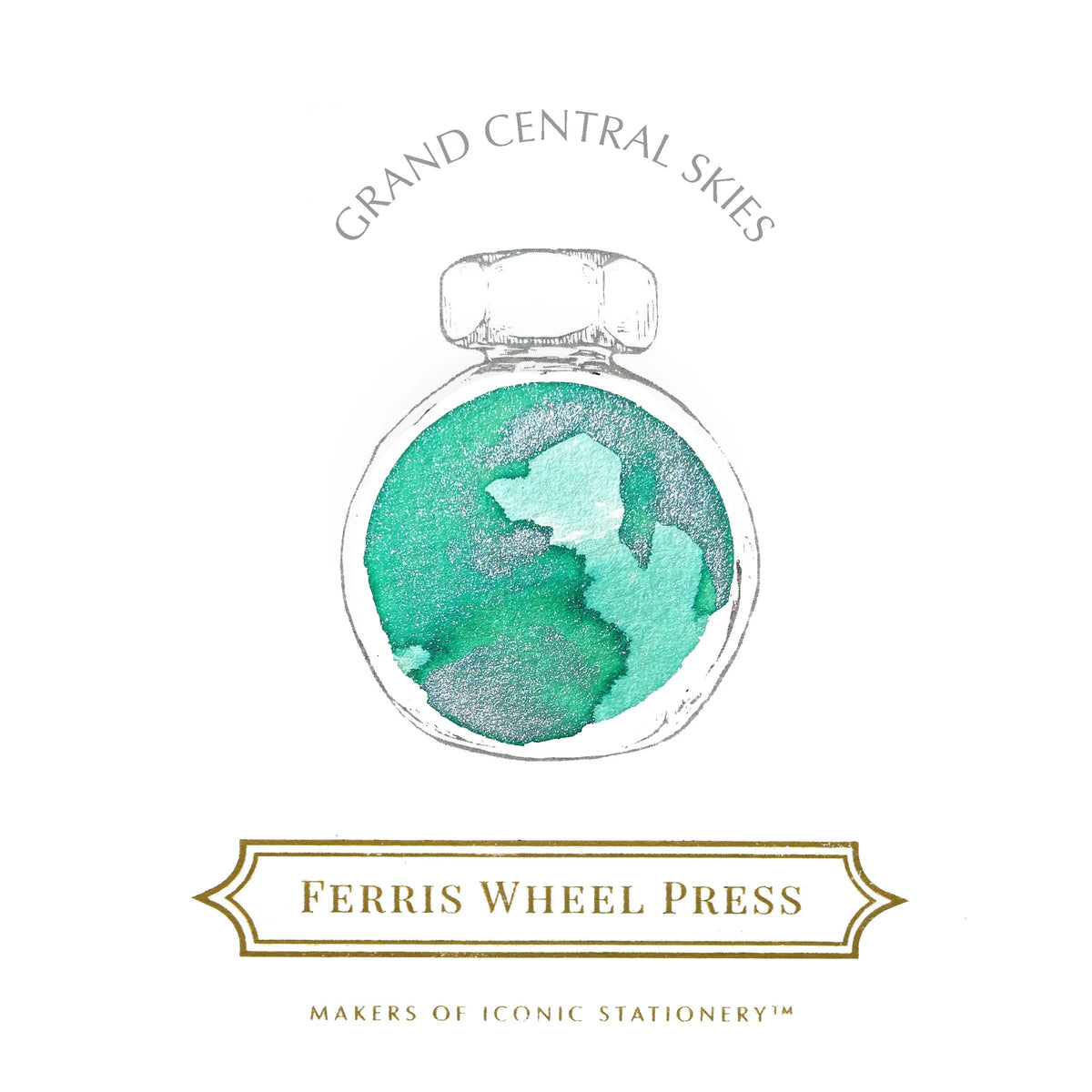 Flacon d'encre FERRIS WHEEL PRESS - Everyday Ink - Grand Central Skies (38ml) - 