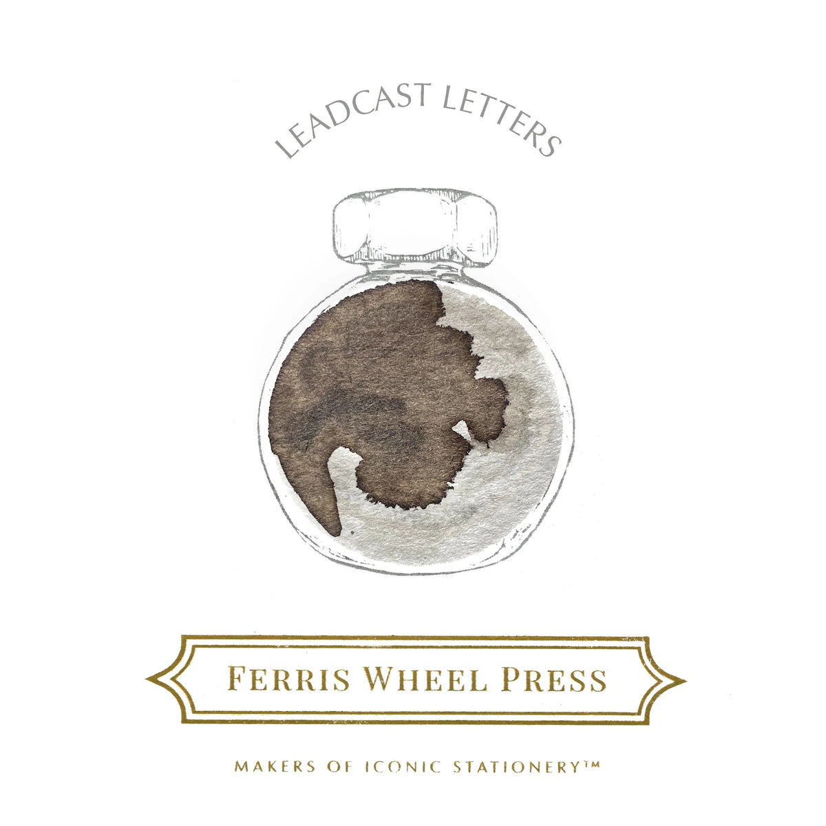 Flacon d'encre FERRIS WHEEL PRESS - Everyday Ink - Leadcast Letters (38ml) - 818351003508