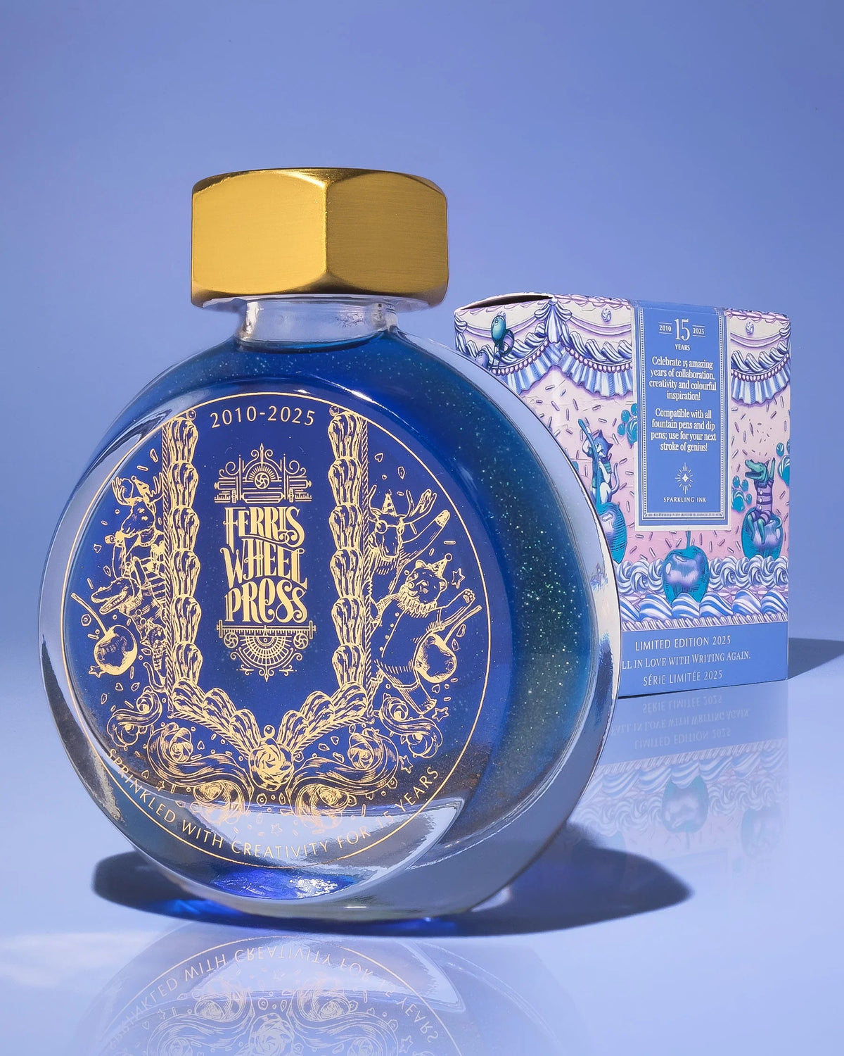 Flacon d'encre FERRIS WHEEL PRESS - Everyday Ink | Limited Edition 2025 - Blue Revelry (38ml) - 
