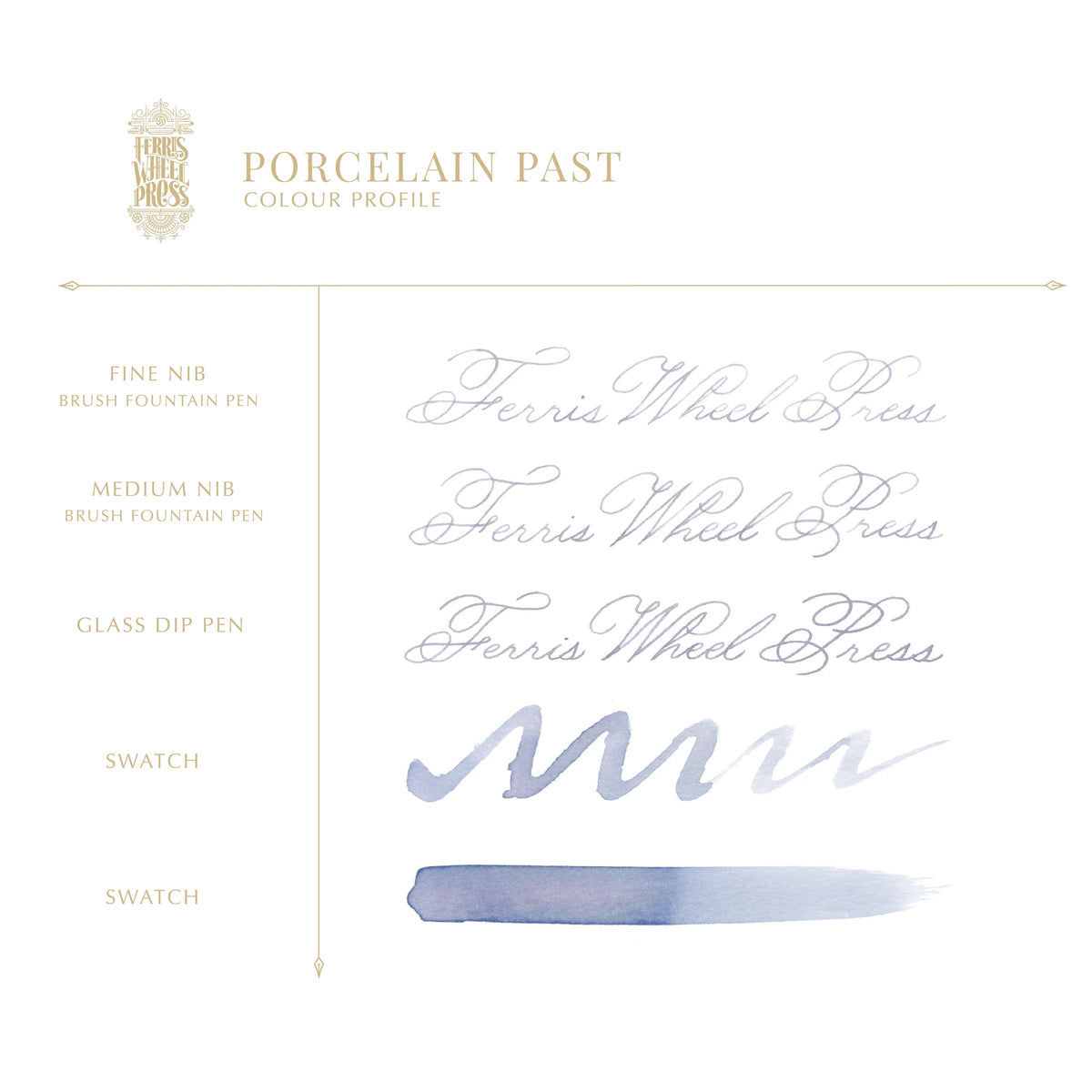 Flacon d'encre FERRIS WHEEL PRESS - Everyday Ink - Porcelain Past (38ml) - 818351006134