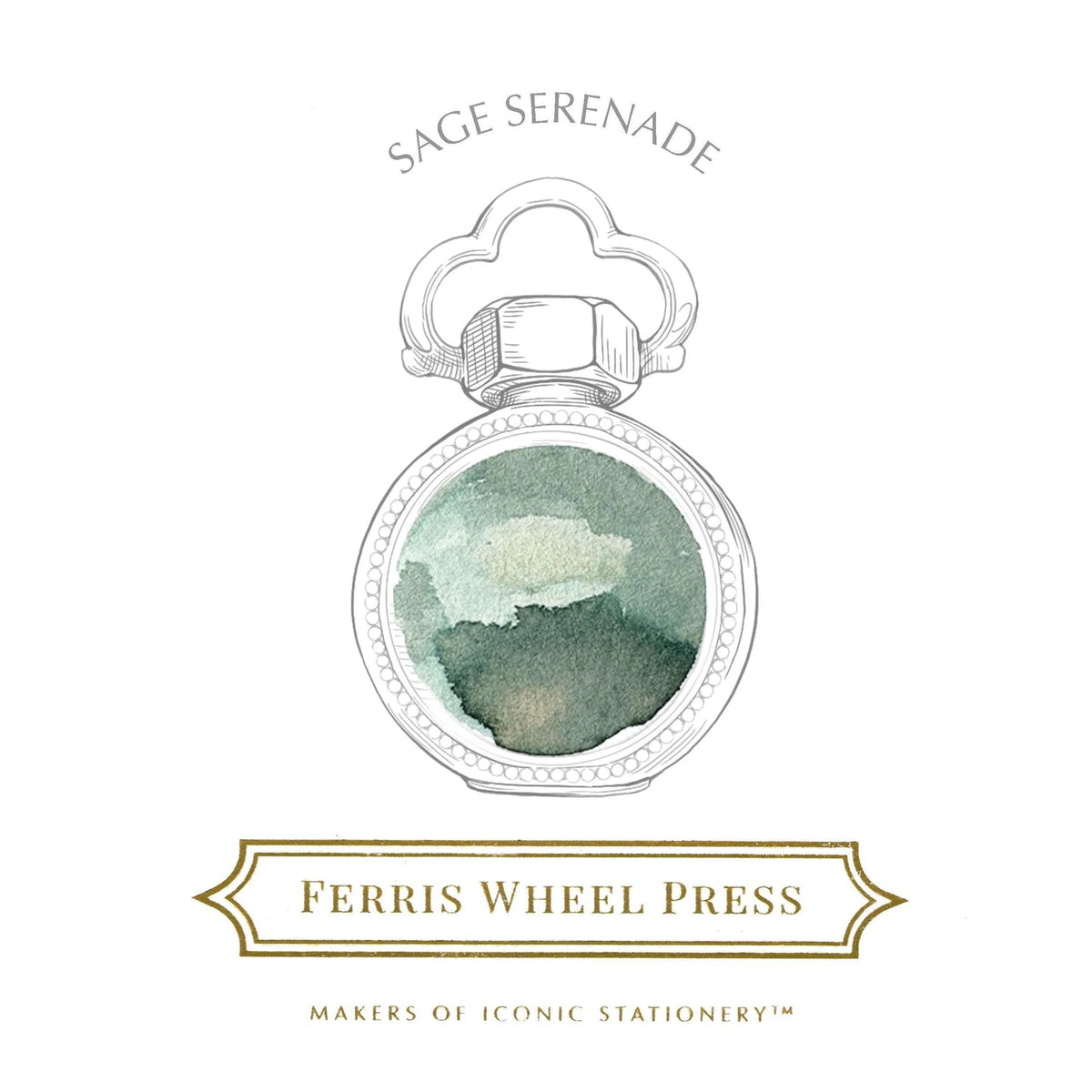 Flacon d'encre FERRIS WHEEL PRESS - Everyday Ink - Sage Serenade (38ml) - 818351006158