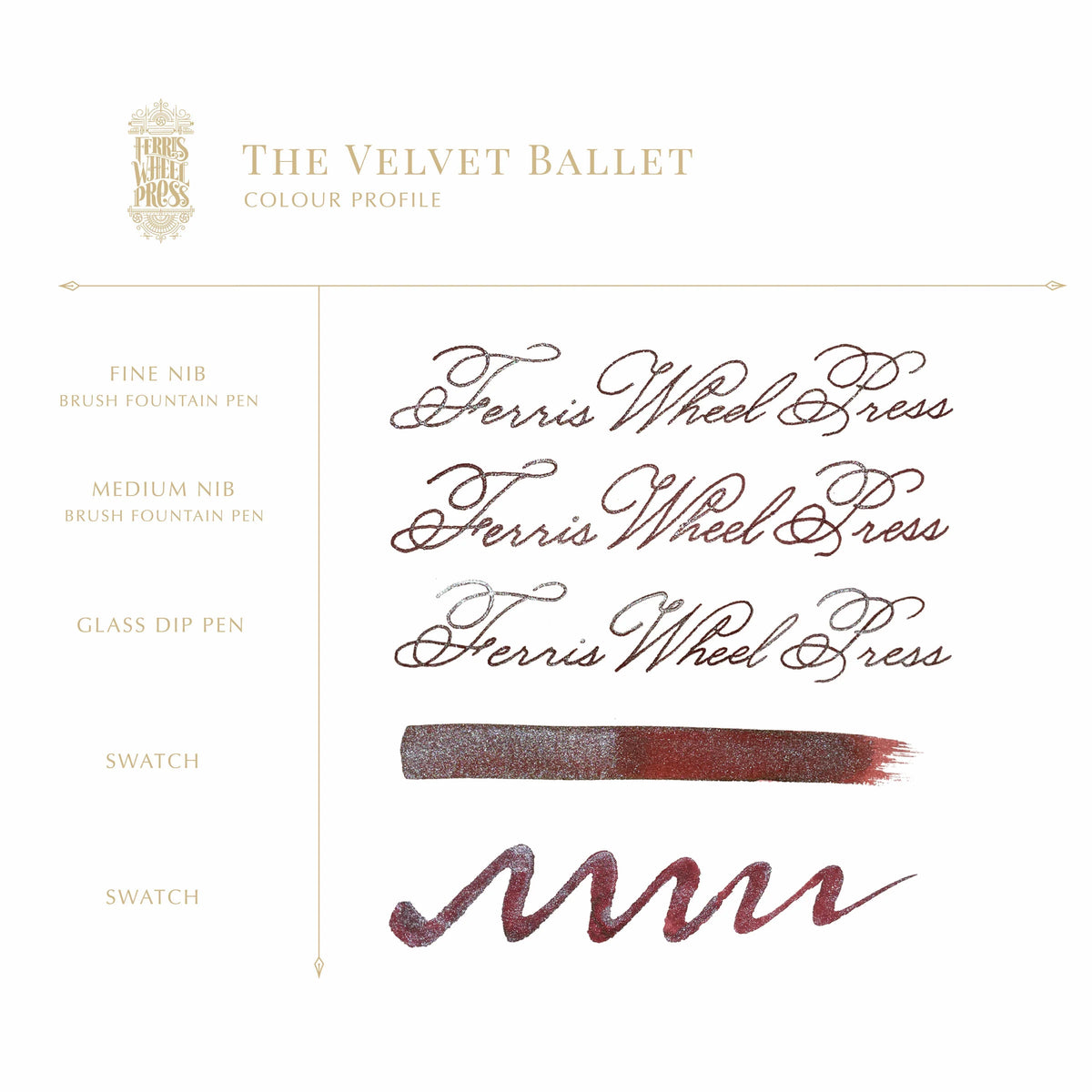 Flacon d'encre FERRIS WHEEL PRESS - Everyday Ink - The Velvet Ballet (38ml) - 818351001894