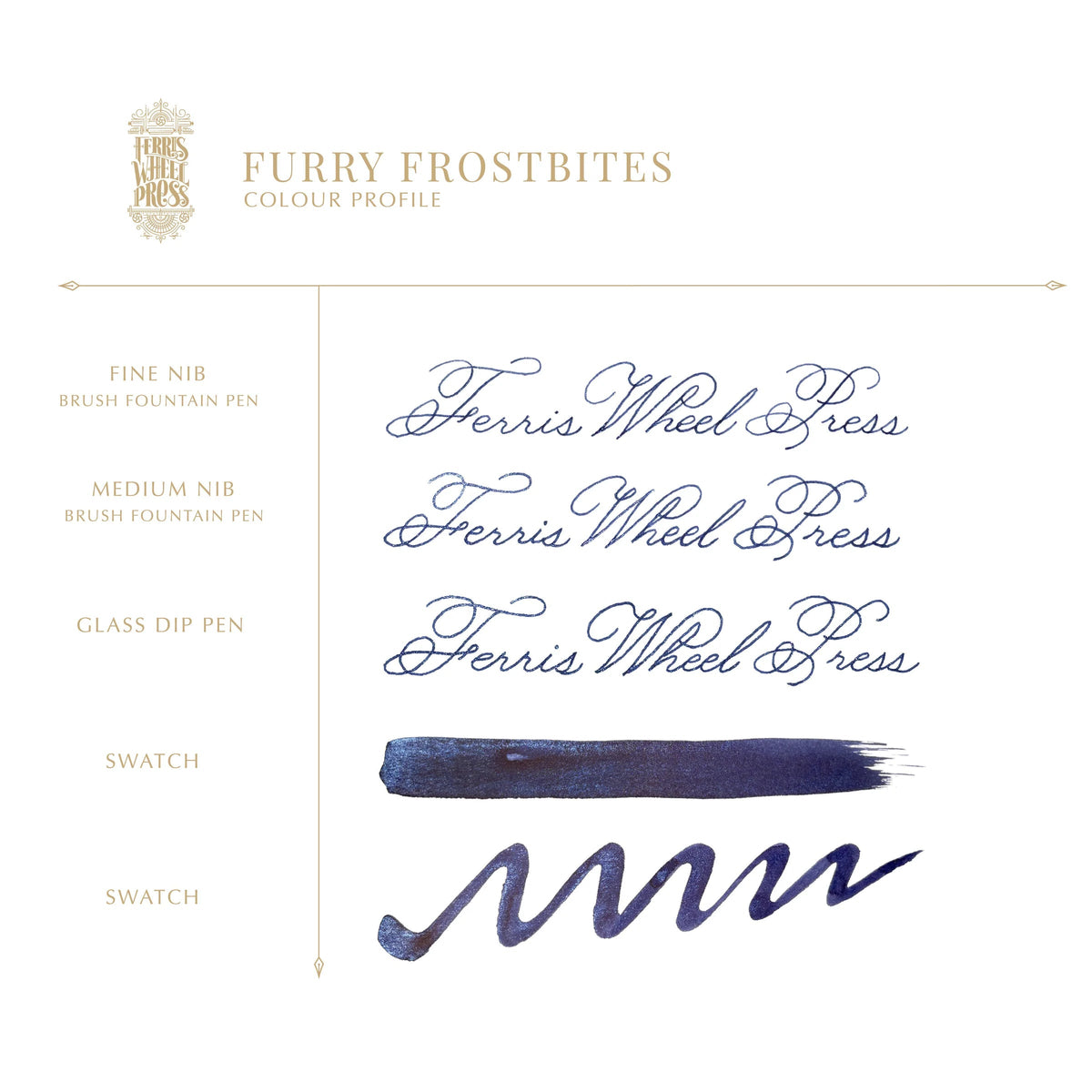 Flacon d'encre FERRIS WHEEL PRESS - FerriTales - Bestiary Series | Furry Frostbites (20ml) - 818351005823