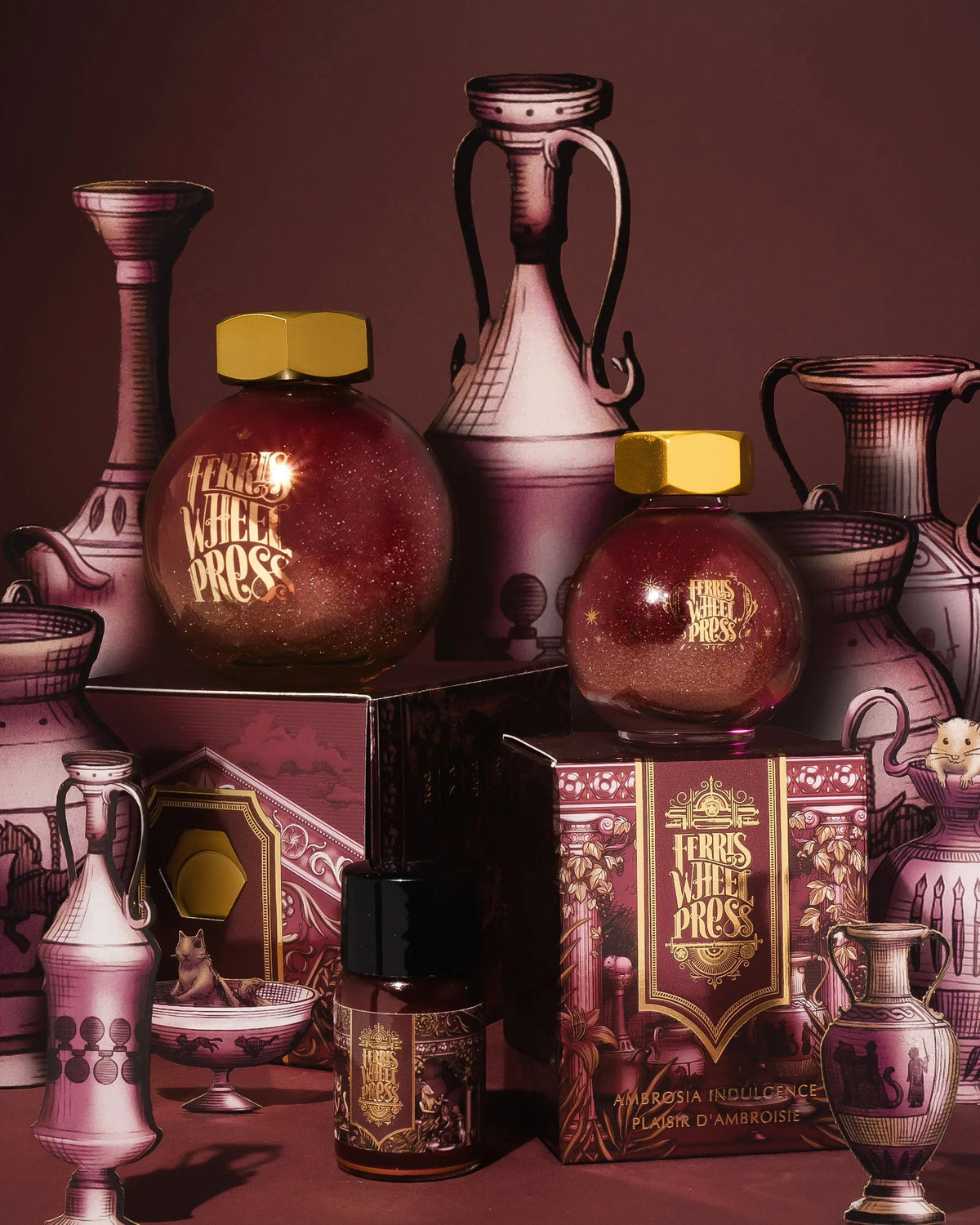 Flacon d'encre FERRIS WHEEL PRESS - FerriTales - King Midas | Ambrosia Indulgence (20ml) - 818351003669