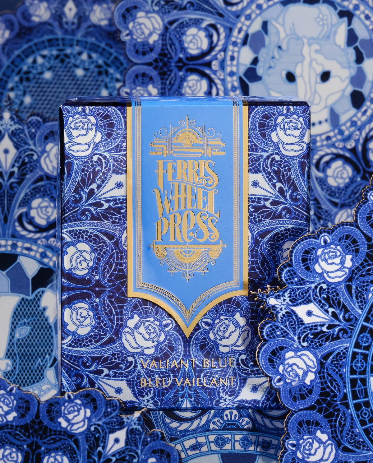 Flacon d'encre FERRIS WHEEL PRESS - FerriTales - The Beauty and the Beast | Valiant Blue (20ml) - 818351003133