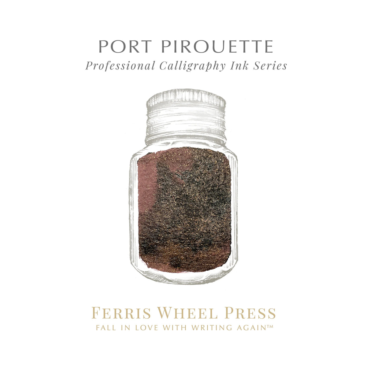 Flacon d'encre FERRIS WHEEL PRESS - Professional Calligraphy Ink - Port Pirouette - 28 ml - 