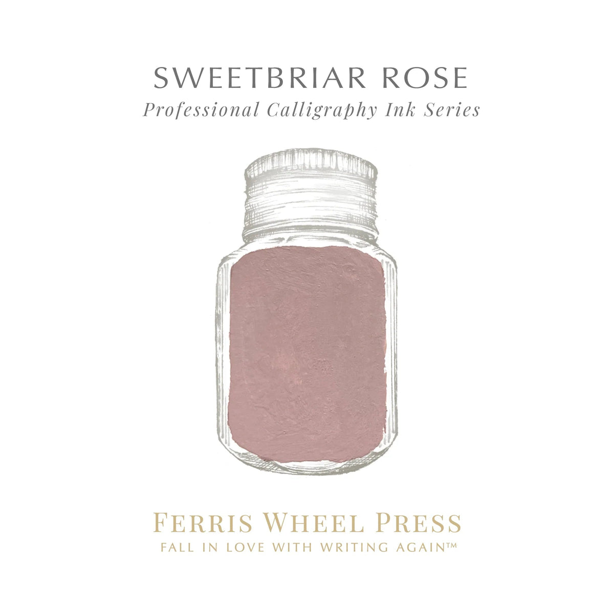Flacon d'encre FERRIS WHEEL PRESS - Professional Calligraphy Ink - Sweetbriar Rose - 28 ml - 