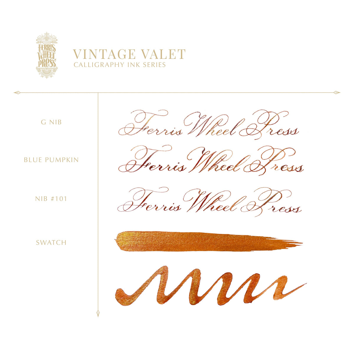 Flacon d'encre FERRIS WHEEL PRESS - Professional Calligraphy Ink - Vintage Valet (28ml) - 