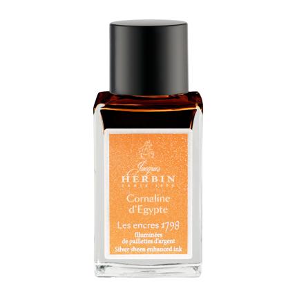 Flacon d'encre JACQUES HERBIN - Les Encres 1798 - Cornaline d’Égypte (15ml) - 3188555165560