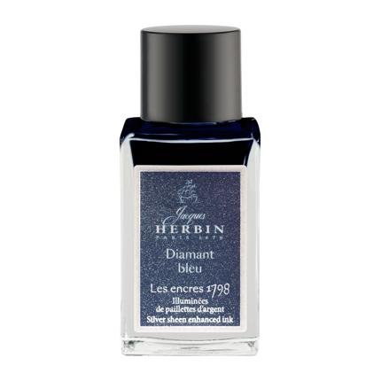 Flacon d'encre JACQUES HERBIN - Les Encres 1798 - Diamant Bleu (15ml) - 3188555165195