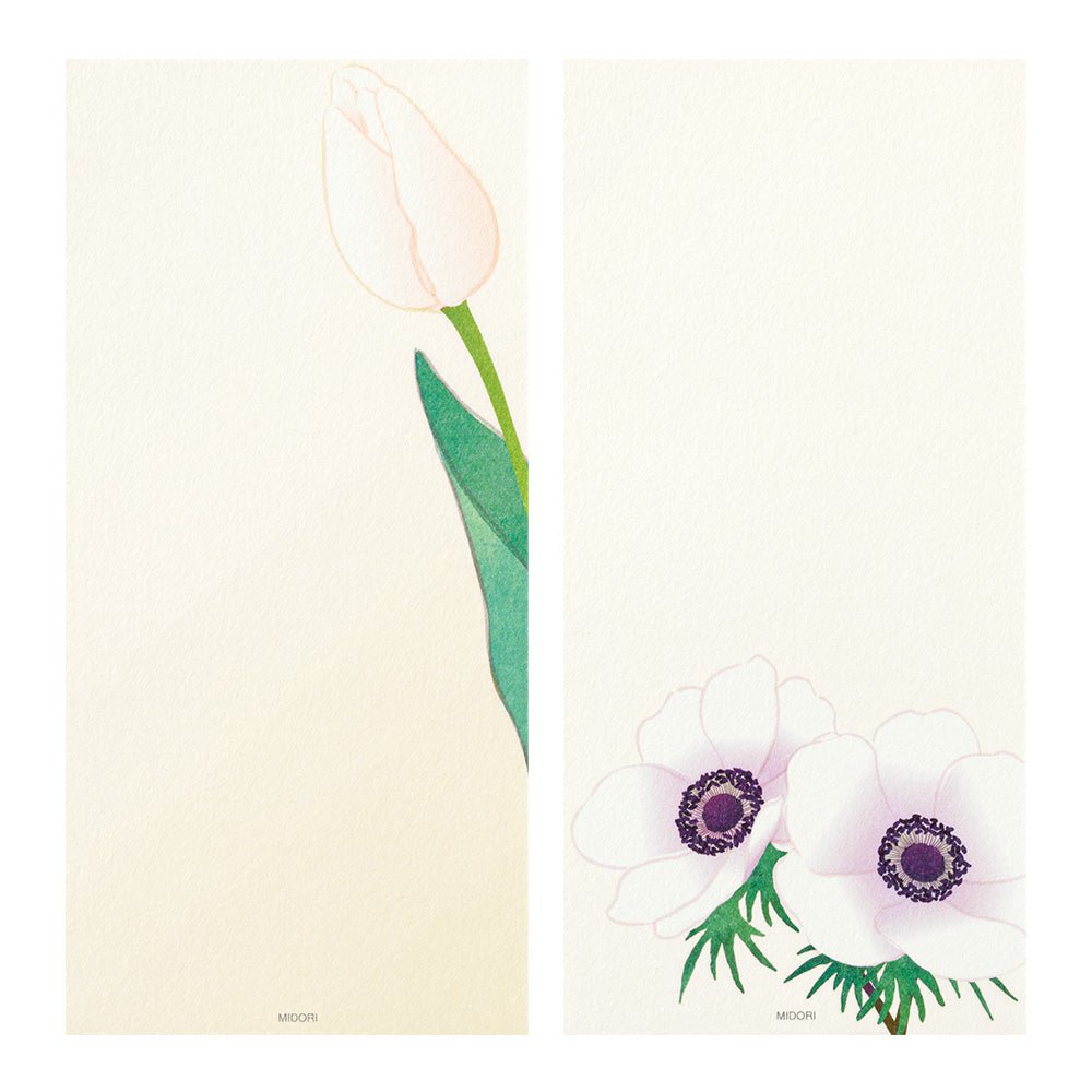 Papier à lettres MIDORI washi - 177 x 84 mm - Fleurs de Printemps - 4902805895811