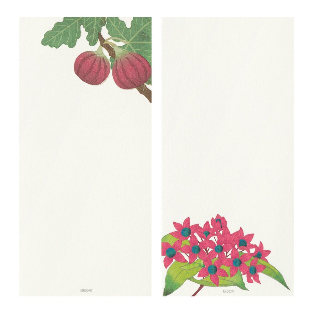 Papier à lettres MIDORI washi - 177 x 84 mm - Fruits d’automne - 4902805896092