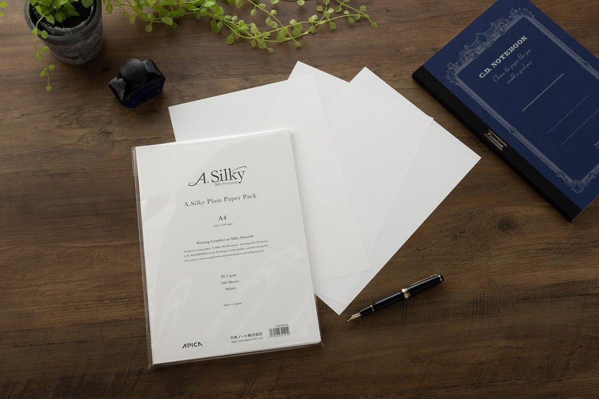 Paquet de 100 feuilles APICA A.Silky 865 Premium - A5 - 86,5 g/m² - Blanc - 4970090341221