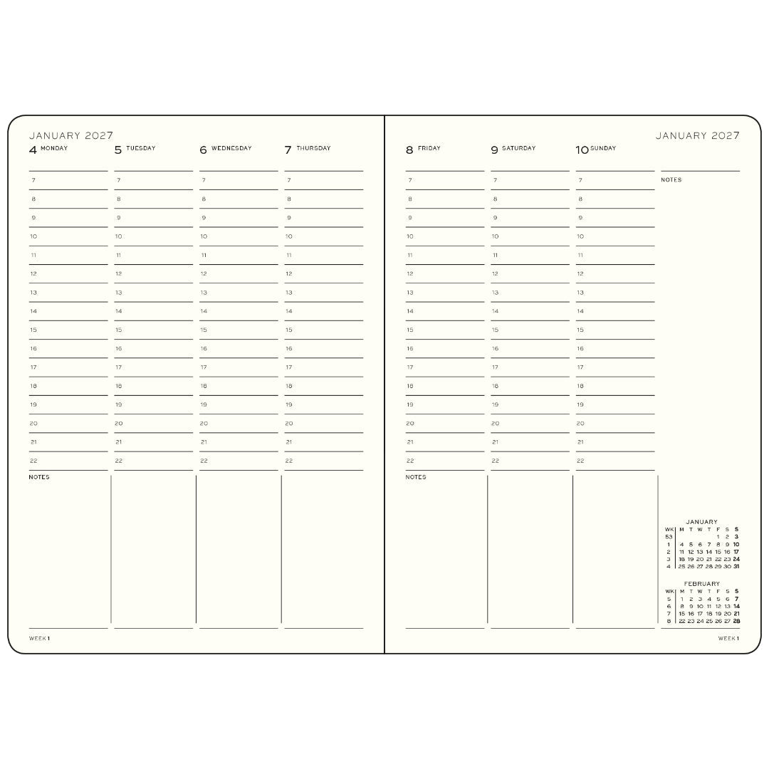 Planificateur Semainier 2027 LEUCHTTURM1917, Français - A5 - Hardcover - Dusty Rose - 4070292003931