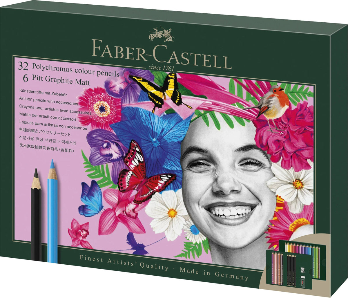 POLYCHROMOS & PITT GRAPHITE MATT - Coffret 40 Couleurs - 4005402100538