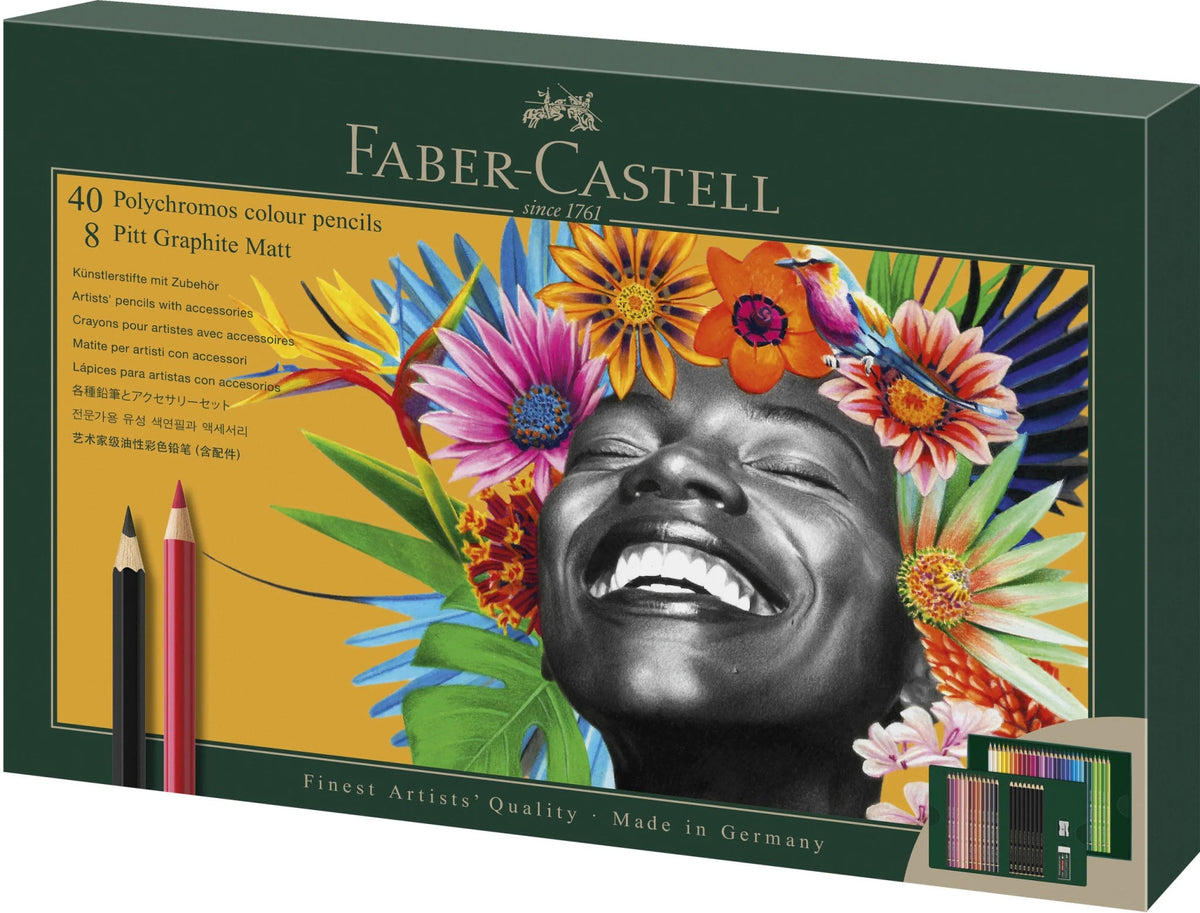 POLYCHROMOS & PITT GRAPHITE MATT - Coffret 50 Couleurs - 4005402100545